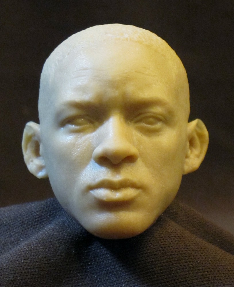V-137 WILL SMITH CUSTOM RESIN UNPAINTED HEAD SCULPT, Action figures 1/6 scale