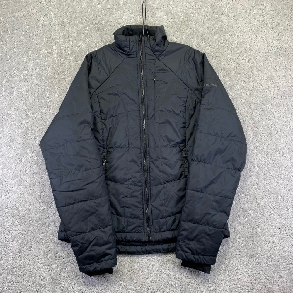 Columbia Womens Interchange Jacket Womens Small Black Puffer Omni-Shield Liner