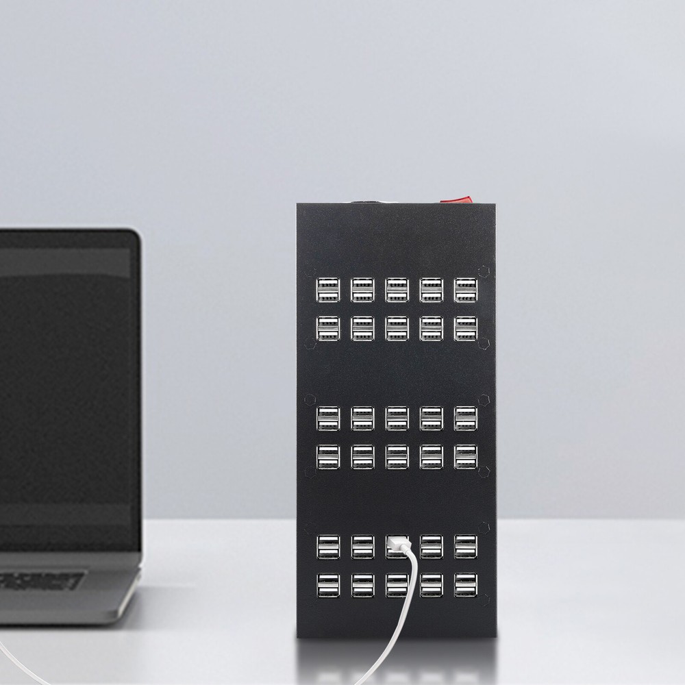 60-Port USB Charging Station with Freestanding Organizer for Multiple Devices
