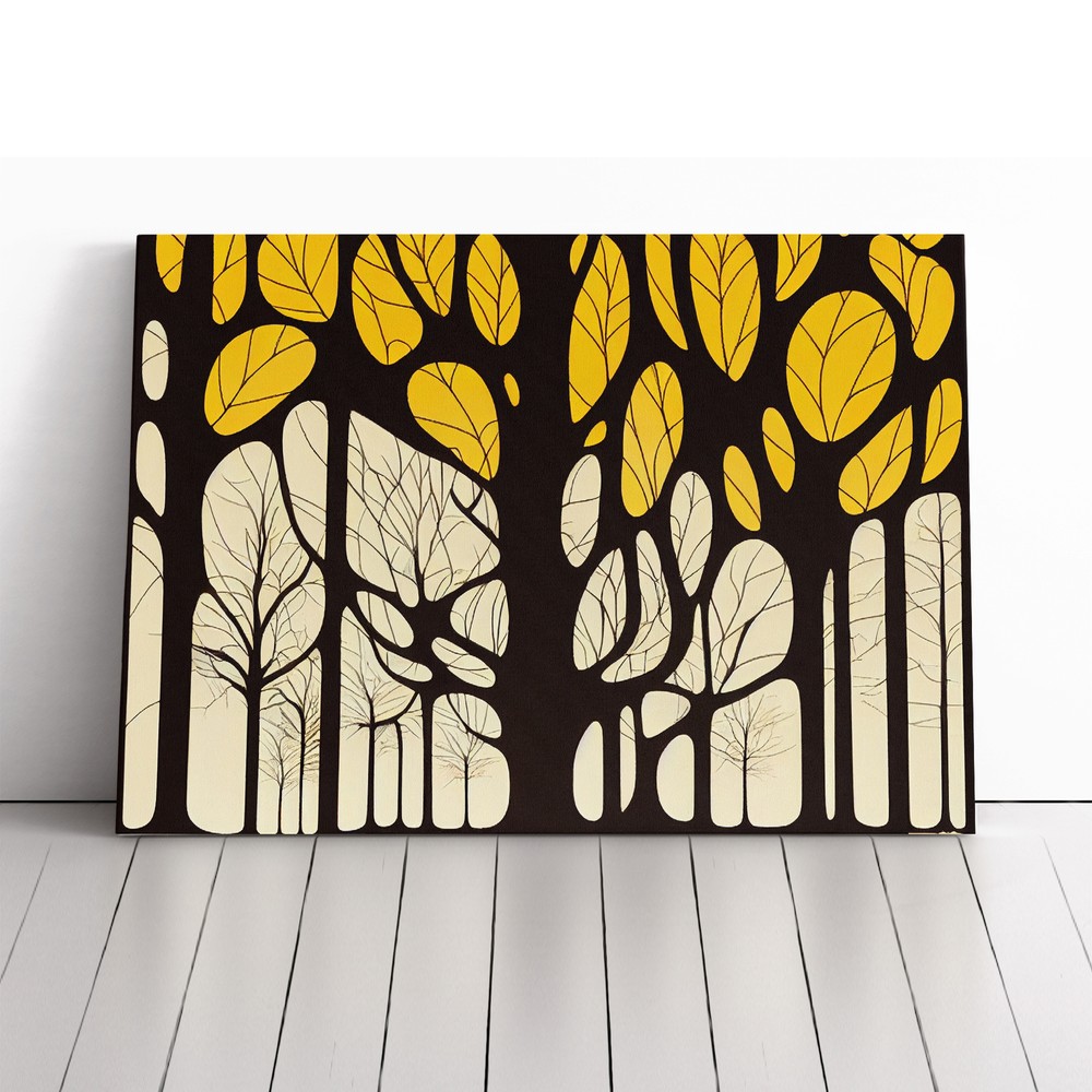 Irresistible Abstract Trees Canvas Wall Art Print Framed Picture Home Decor