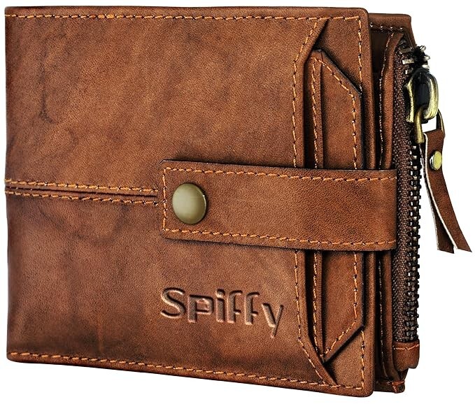 Handcrafted Genuine Brown Leather Wallet for Men – Spiffy Original Design