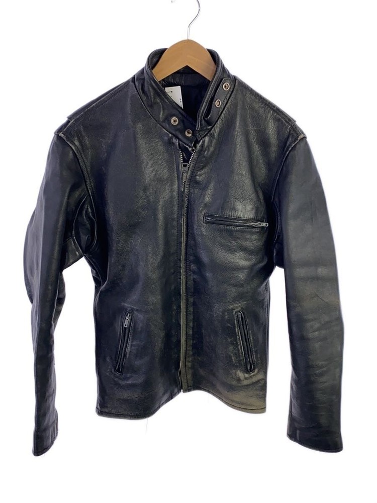 First Single Riders Jacket/38/Leather/Blk/Plain 3476
