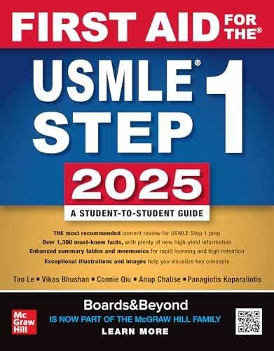 First Aid for the USMLE Step 1 2025 - Paperback, by Le Tao; Bhushan - Very Good