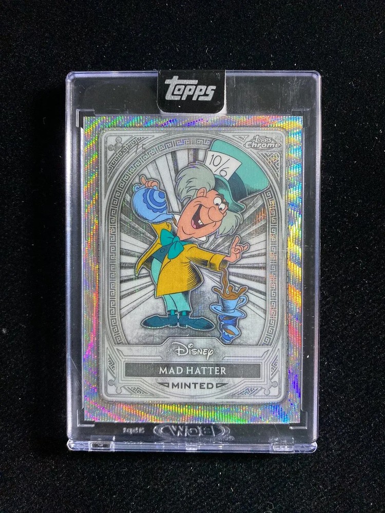 2025 Topps Chrome Disney Mint Wave Refractor #63 Mad Hatter /75 Sealed OC53