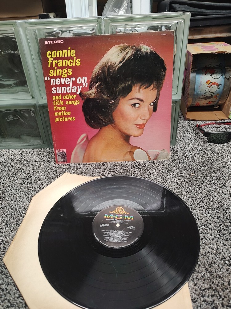 Connie Francis Sings Never On Sunday - 1972 MGM Records Vintage Vinyl LP Classic