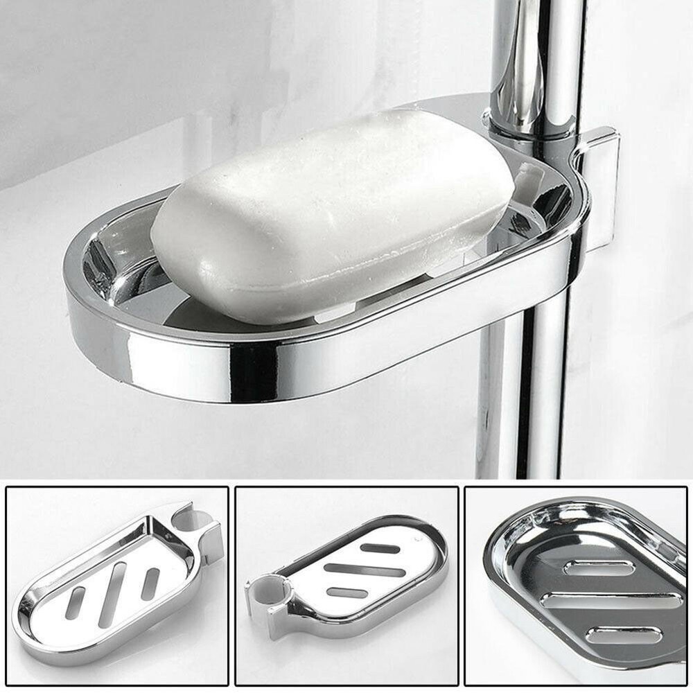Chrome plated soap dish with hollow bottom for drainage