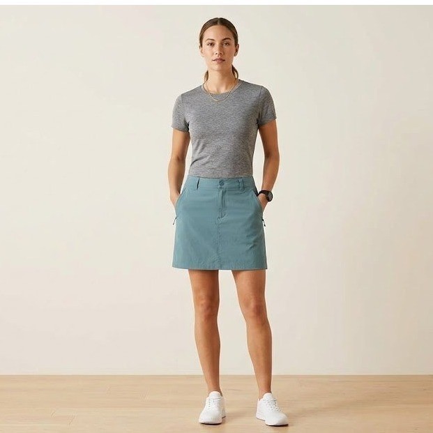 Eddie Bauer Travex Skort Women 6 Blue Hiking Outdoor Gorpcore Utility Travel
