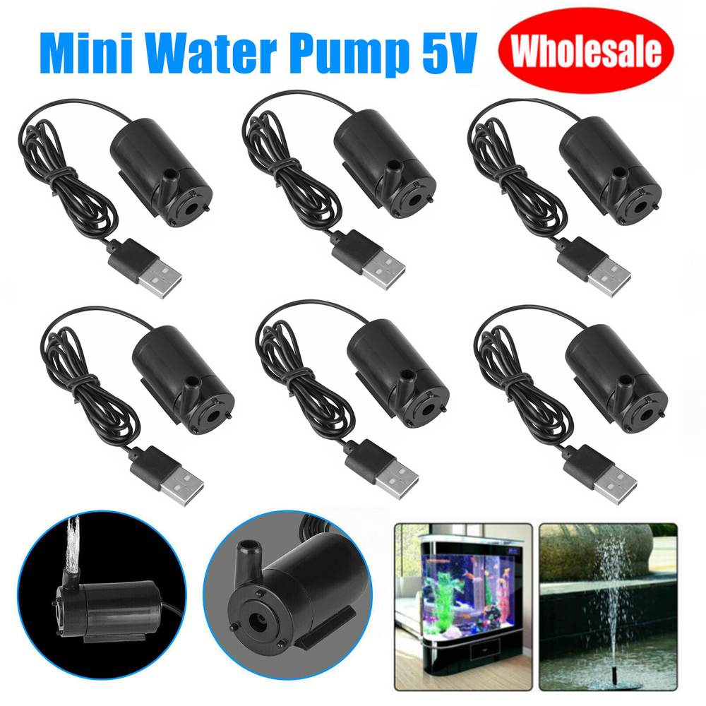 Lot Mini Water Pump Cable Mute USB 5V Submersible Water Pump Tank Fountain Tool