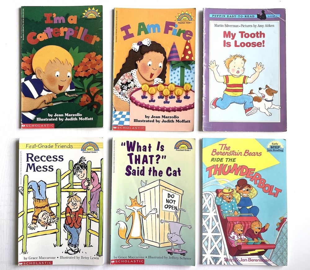 VTG Vintage Scholastic/Puffin Children's Early Learning Level 1 Reading Book Lot