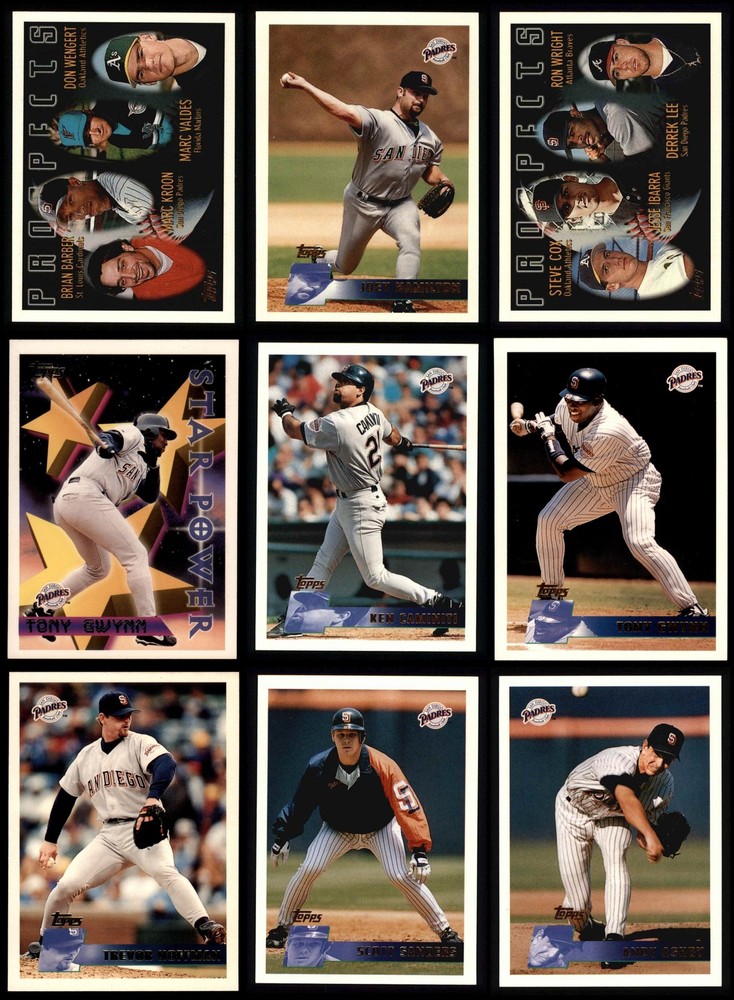 1996 Topps San Diego Padres Team Set 8 - NM/MT 7222693