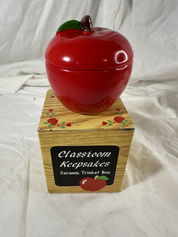 Russ Classroom Keepers Apple Trinket Box New 9219 Teacher Gift School Teacher