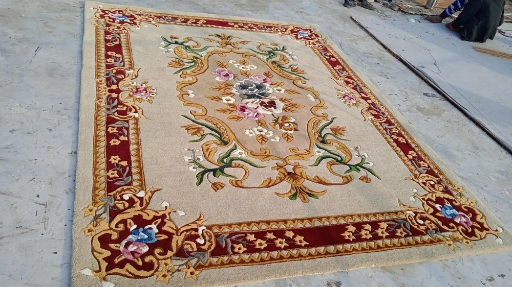 Neuer Handgefertigter Handgetufteter Teppich Rug Wollstil Vorleger | Elegant ...
