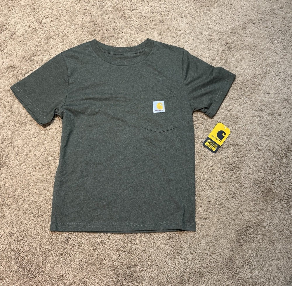 Carhartt Boys Small 8-10 Olive Tshirt - B