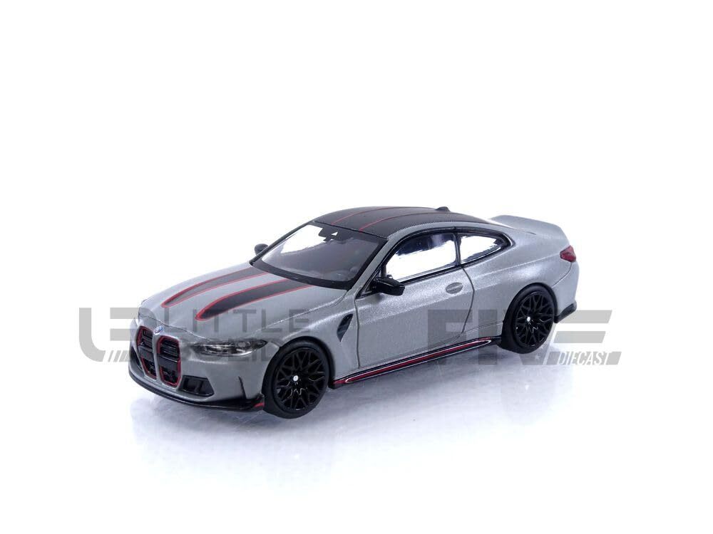 TrueScale Miniatures MINI GT 1/64 BMW M4 CSL G82 Frozen Brooklyn Grey
