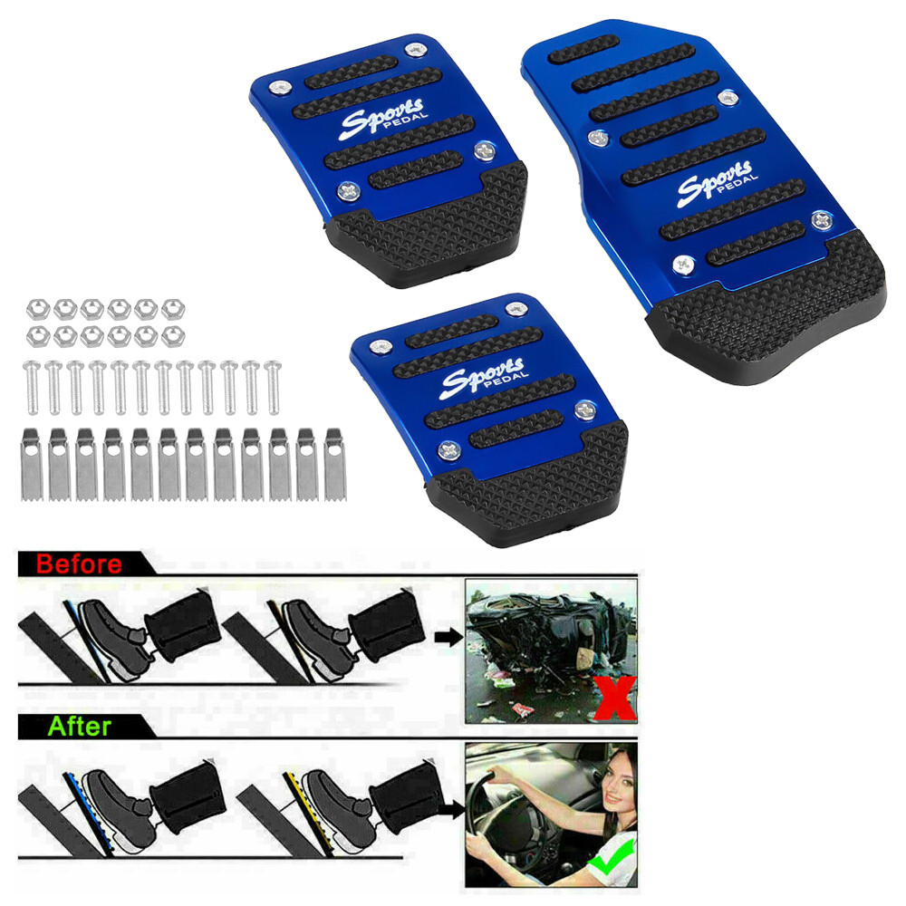 Universal Non-slip Manual Car Gas Brake Pedal Pad Cover Trims Accessories