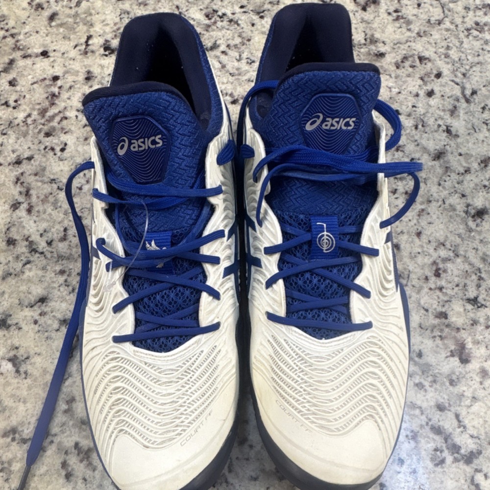 ASICS Men's Tennis Shoes White Blue US Size 11.5 Medium