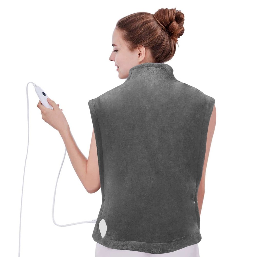 DAILYLIFE Electric Heating Pad for Neck Shoulders Back Pain Relief