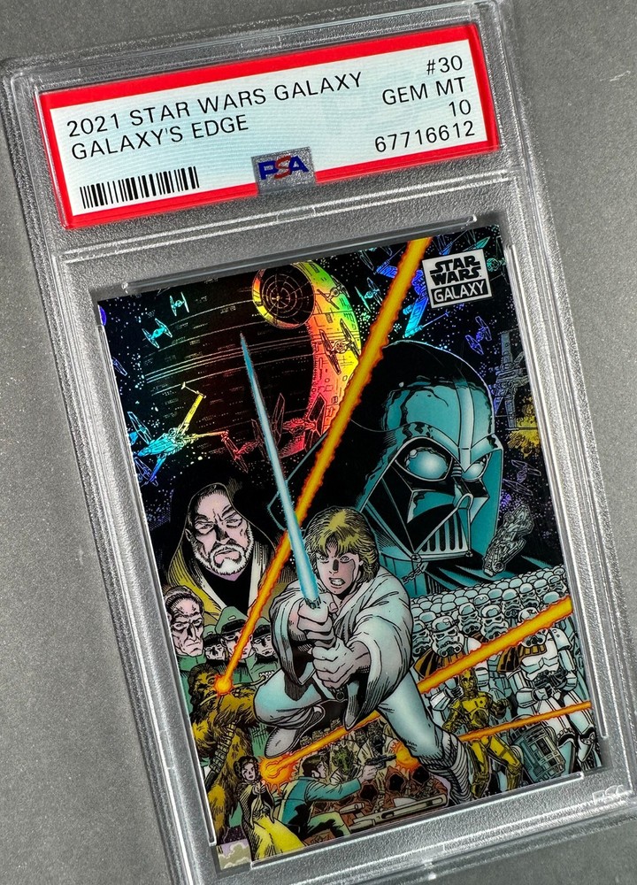 (PSA 10) 2021 Star Wars Galaxy #30, “Galaxy’s Edge” Refractor  (PSA ERROR)