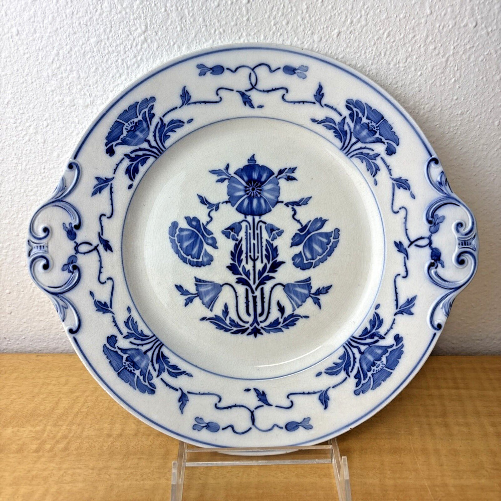 Villeroy & Boch Germany - Decorative Plate Cobalt Blue on White - Flowers