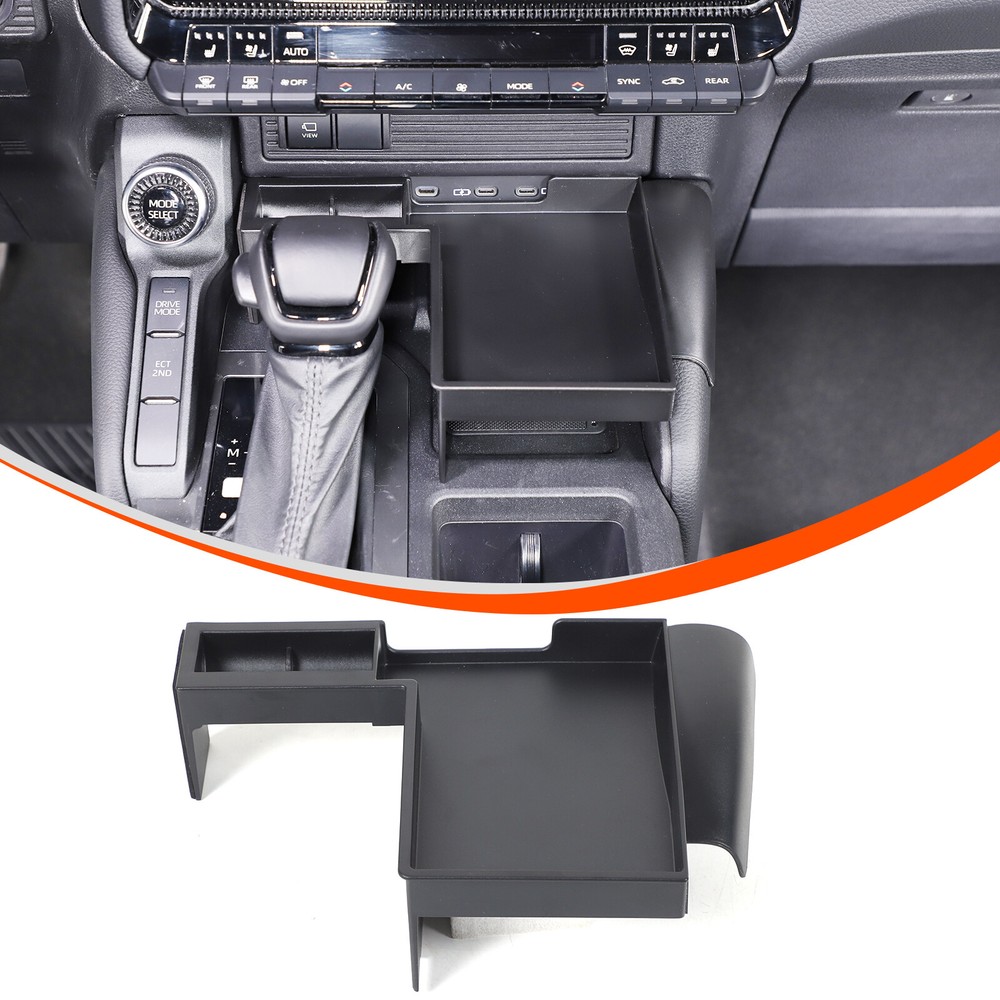 Gear Shifter Front Console Storage ABS Black Box For Toyota Prado 24+
