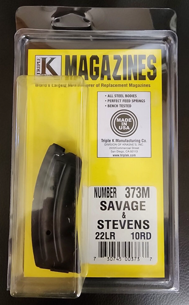 SAVAGE, STEVENS Model 84, 84C, 85, 85A, 85E, 85K Triple K 10 rd Magazine 22LR