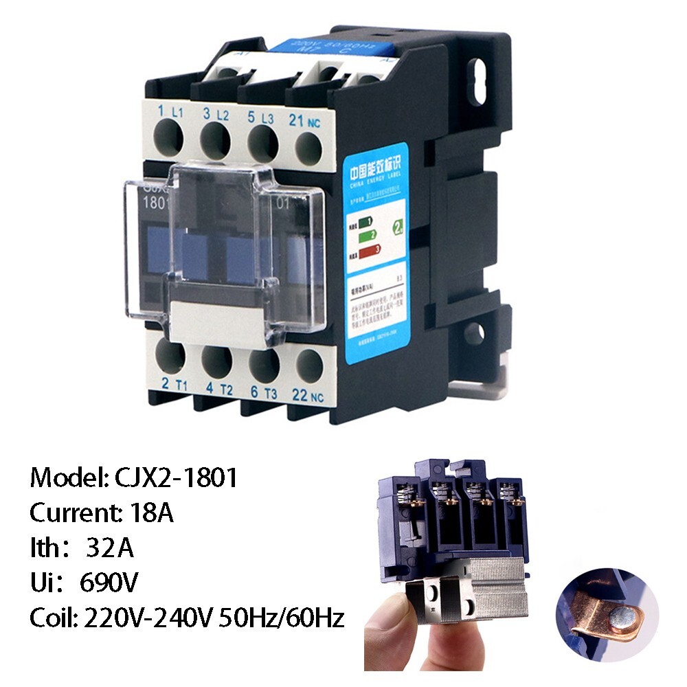 Contactor CJX2-1801 Electrical Appliance For Distribution 220V-230V 50Hz
