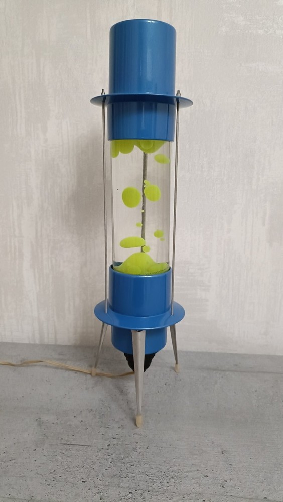 Lava Lamp Space Rocket Night Light  Vintage 1990 Rare Soviet