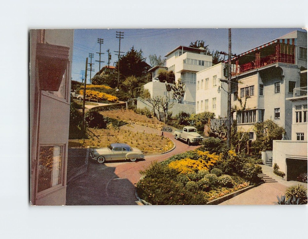 Postcard Lombard Street San Francisco California USA