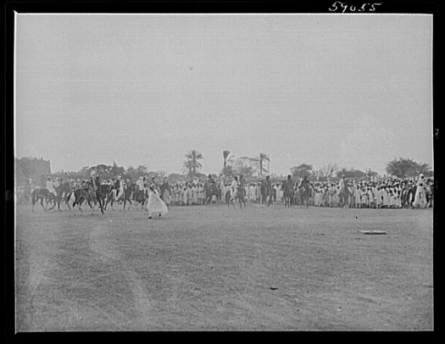 Photo:Racing Field Crowd Horses India 1930s 1940s Outdoor Event