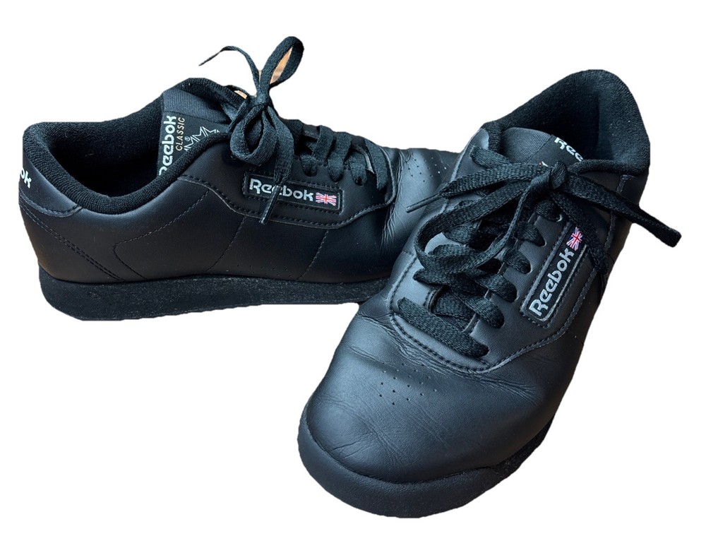 Reebok Classic Sneaker Women’s Size 7.5  Leather Casual Comfort Shoe Black