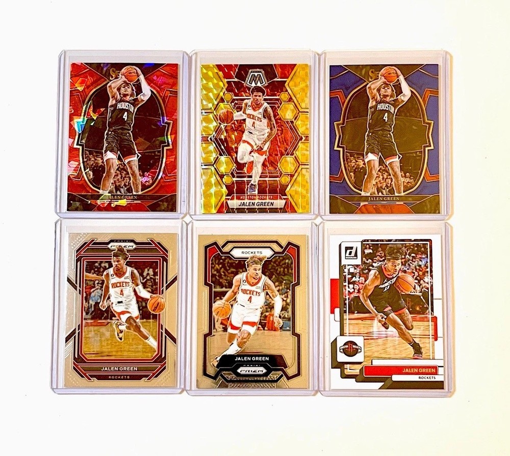 Jalen Green Basketball Card Lot Of 6 - Houston Rockets