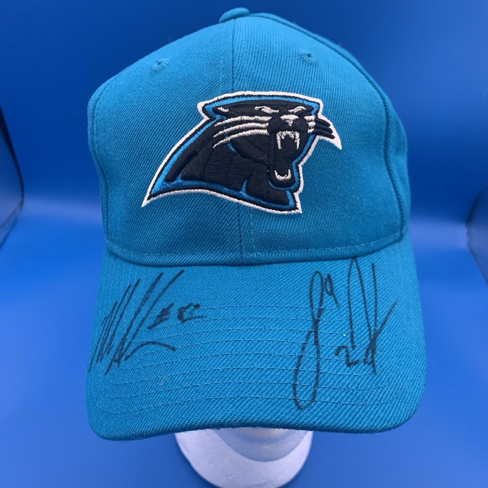 Carolina Panthers Hat Men Adjustable Strapback Reebok Blue On Field NFL Football
