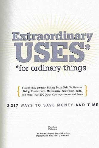 Reader's Digest Extraordinary Uses For Ordinary Thin...