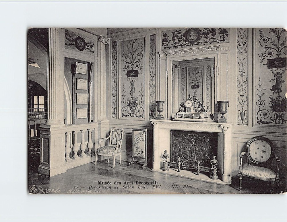 Postcard Décoration de Salon Louis XVI Musée des Arts Décoratifs Paris France