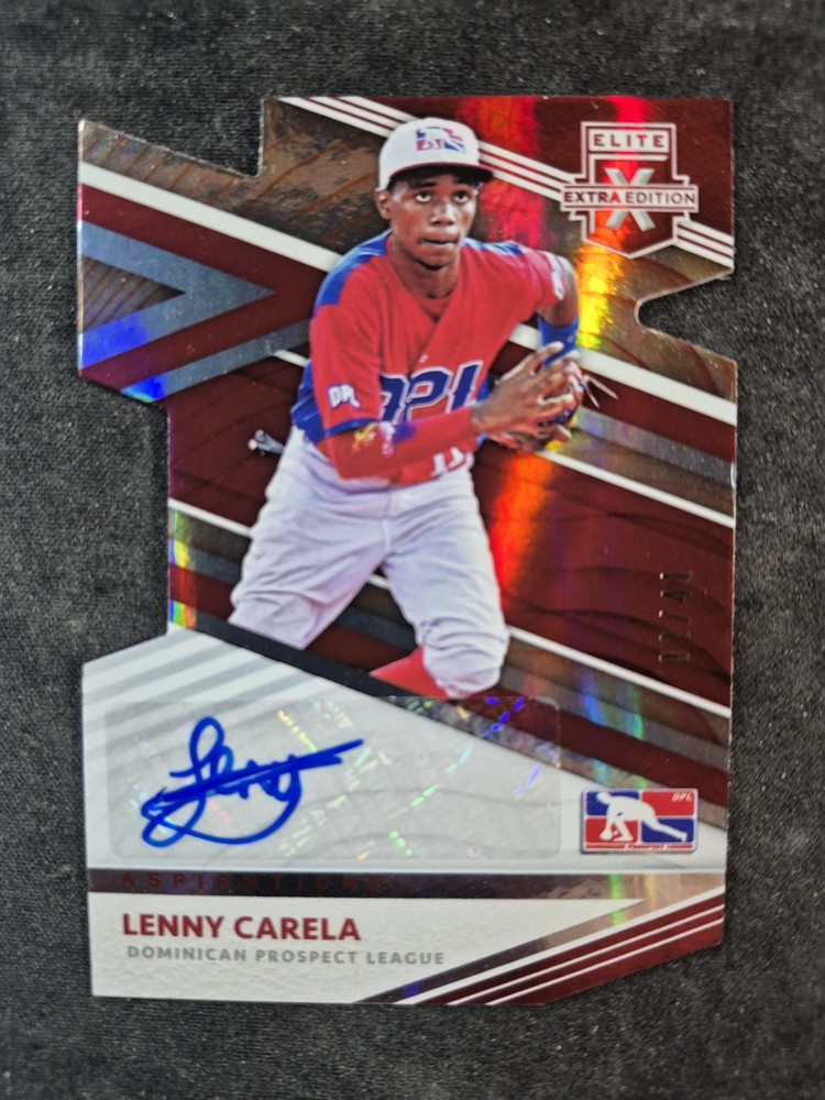 2020 Panini Elite Extra Edition #200 Lenny Carela Auto /41 DPL Phillies Baseball