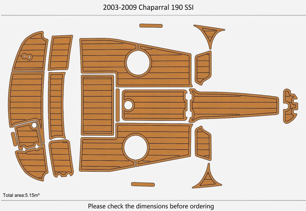 2004-2005 Chaparral 190 SSI Swim Platform Cockpit Pad Boat EVA Deck Floor Mat