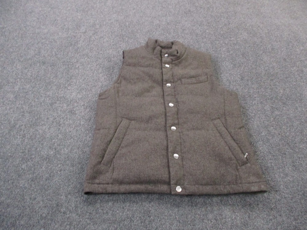 SuitSupply Vest Jacket Mens S Grey Wool Gilet Chengdu Snap Down Puffer Insulated
