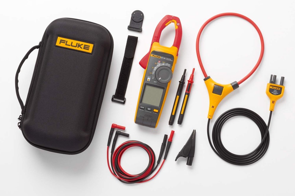 Fluke 377 FC True-rmsAC/DC Clamp Meter, Backlit LCD, 1000 A, 1.3 in Jaw Capacity
