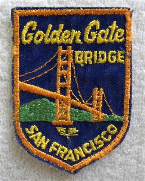 Colorful Golden Gate Bridge, San Francisco, CA Travel Souvenir PATCH, Unused