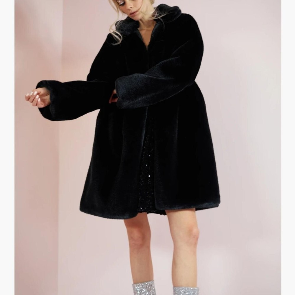 Selkie - Caviar Babydoll Coat - Size M/NWT