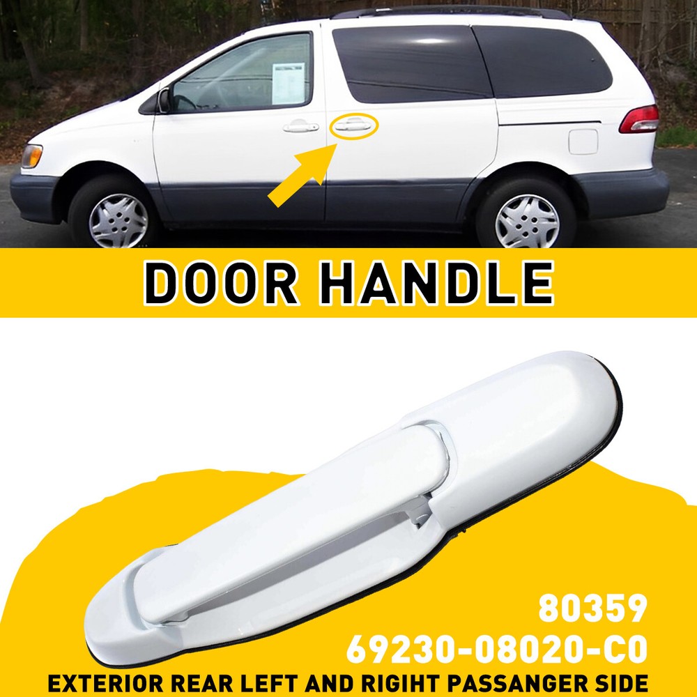 1x For 98-03 Sienna Toyota Rear Left Right Door Sliding Door Handle 98-03 USA