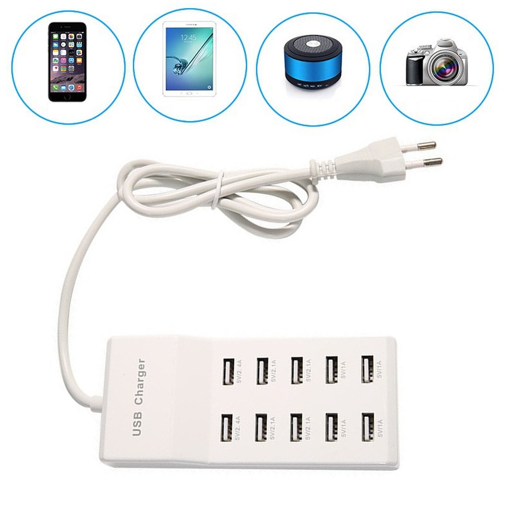 6-Port USB Wall Charger Fast Desktop Power Hub Adapter  