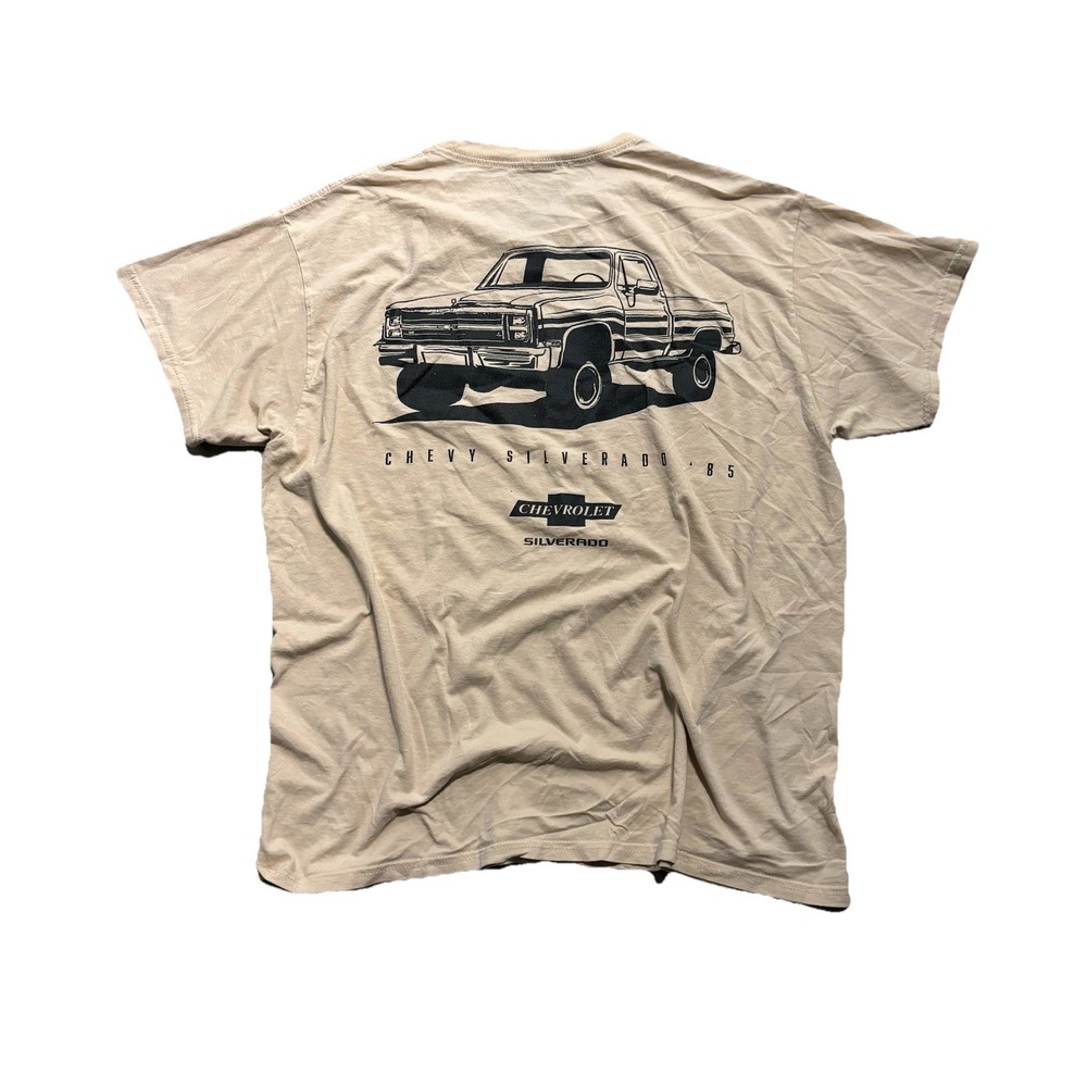 Chemistry Chevrolet Silverado 85 Beige Mens Large T Shirt Truck