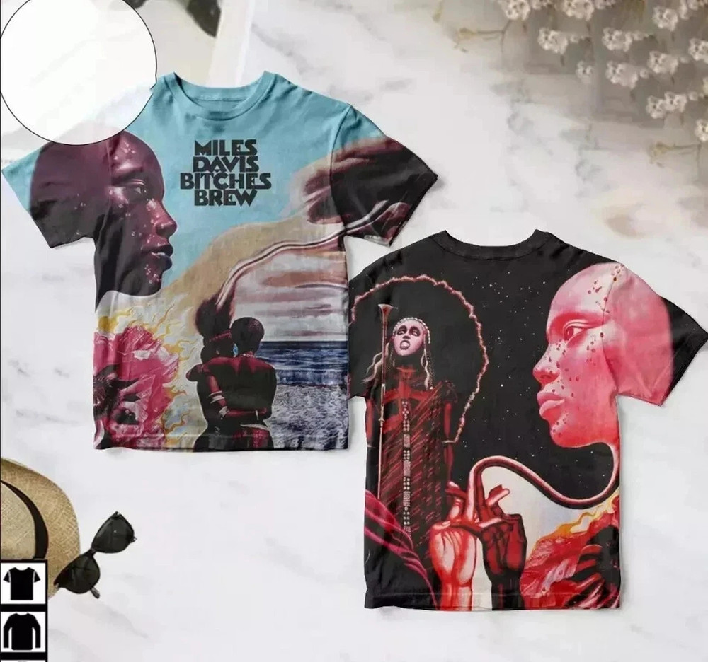Miles Davis Bitches Brew Album Cover AOP 3D T-shirt QA1765
