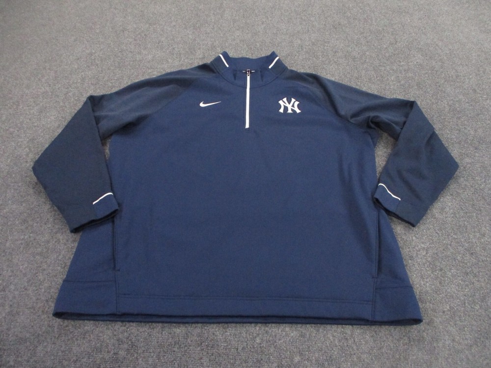 New York Yankee Jacket Adult 3XL Blue Nike Baseball Sport Active Pullover Mens