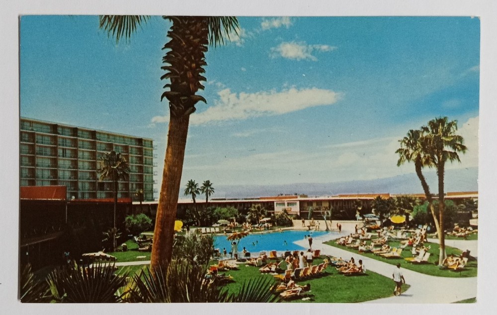 Vintage Stardust Hotel Las Vegas Nevada Pool Plastichrome Postcard