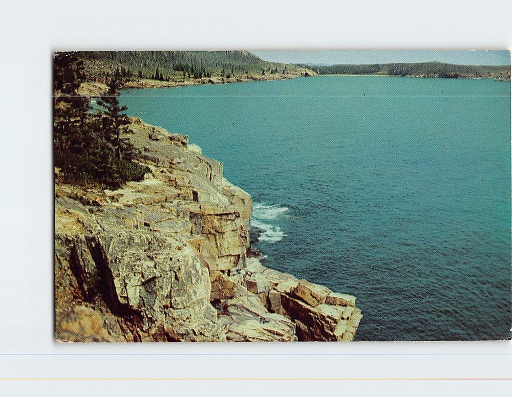 Postcard Otter Cliffs Along Ocean Drive in Acadia National Park Maine USA-image