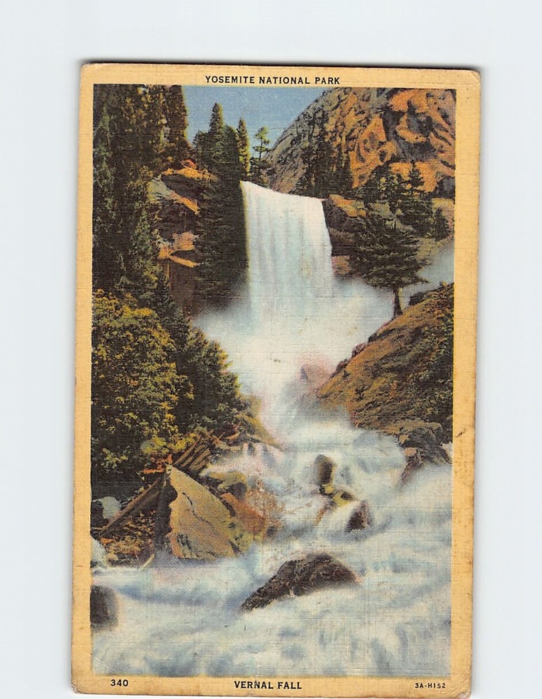 Postcard Vernal Falls Yosemite National Park California USA
