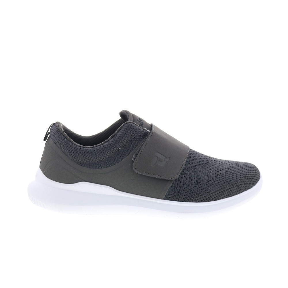 Propet Viator Strap Mens Gray Extra Wide 3E Canvas Lifestyle Sneakers Shoes