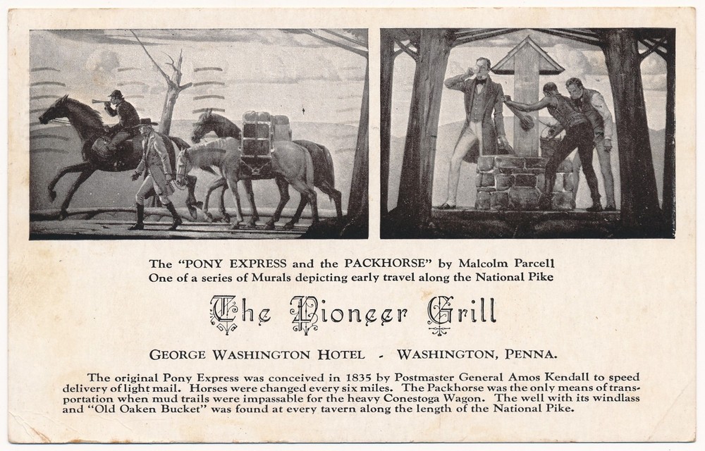 The Pioneer Grill, George Washington Hotel, Washington, Pennsylvania 1948